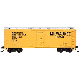 N Atlas 40' PD Box Car - Milwaukee Road #9091