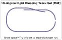 N Kato Unitrack - V10 15 Degree crossing right set