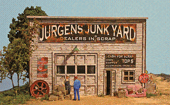 HO Monroe Models Jurgens Junk Yard