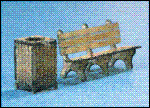 N Reiten Models - Bench & Trash Can 2/each