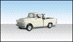 HO Hall & Duke (Late 50s Pickup w/Driver & Dog)