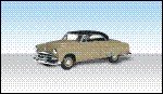 HO Billy Brown's Coupe (50s 2-Door, Top Up w/Driver)