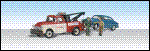 HO Wayne Recker's Tow Service (Late 50s Wrecker, Auto & 2 Figures)