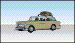 HO Family Vacation (Mid 50s Station Wagon w/Luggage, Mom, Dad & Kids)