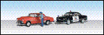 HO Willie's Warning (Early 50s 2-Door w/Driver & Late 40s Squad Car w/Officer)