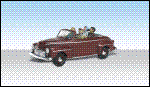 HO Sunday Drive (Late 40s Roadster w/Top Down & Two Couples)