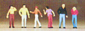 N Preiser painted figures - Walking Pedestrians