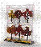 Ready Made "Realistic Trees" - Deciduous - Fall Mix 3 to 5" pkg(6)