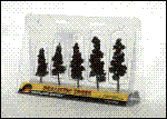 Ready Made "Realistic Trees" - Pines - Conifer Green 2-1/2 to 4" pkg(5)