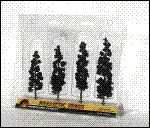 Ready Made "Realistic Trees" - Pines - Conifer Green 4 to 6" pkg(4)
