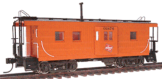 HO WKW Milwaukee Road RS Caboose - w/Herald