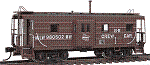 HO WKW Milwaukee Road RS Caboose - #980502