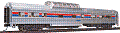 HO Walthers Former EB Cars - Budd 46-Seat Dome-Coach Amtrak ph II