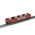 N Athearn 52' Gon w/Load - Frisco #65159