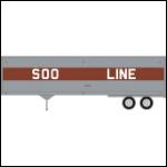 HO Athearn 40' Trailers - SOO #1 (2)