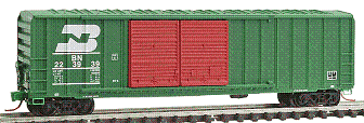 N Micro-Trains 50' Rib Side DD Box Car, BN