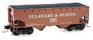 N Micro-Trains 33' Twin Bay Open Hopper, Deleware & Hudson w/Load