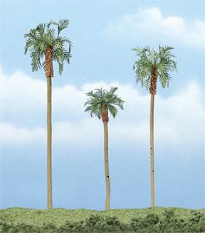 Woodland Scenics Premium Trees, Royal Palm, 1ea 4.62,3.5, 4" (3)